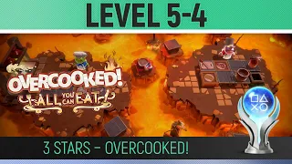 Overcooked! - Level 5-4 🏆 2 Player Co-op 3 Stars (Overcooked: All You Can Eat)