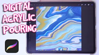 Acrylic Pour Art in Procreate Tutorial | Easy Digital Acrylic Pour