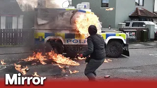 Violence against police at dissident march in Northern Ireland