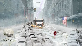 Terrible Snow Storm Hits New York and Buried The city! new york city snowstorm 2024