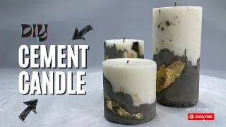 HOW TO MAKE CEMENT CANDLE | DIY CONCRETE CANDLE | HOW TO MAKE PERFECT CEMENT CANDLE AT HOME