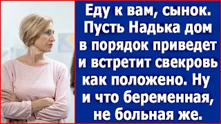 Еду к вам, сынок. Пусть Надька твоя дом в порядок приведет и встретит свекровь как положено.