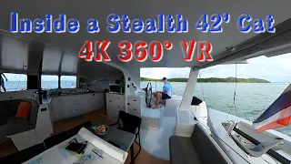 Sailing a 42' Stealth Catamaran: 4k 360° VR  - Eastbound and Up