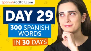 Day 29: 290/300 | Learn 300 Spanish Words in 30 Days Challenge