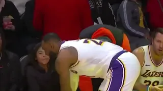 Kobe Bryant Hugging Lebron James Pre-game @ Staples Center