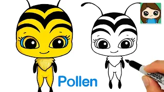 How to Draw Pollen Bee Kwami 🐝 Miraculous Ladybug