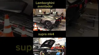 Lamborghini aventador vs supra mk4 #cars #braketest #lamborghini #aventador #supramk4