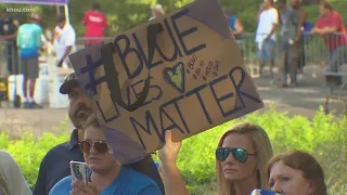 Black Lives Matter protesters crash pro-police rally in downtown Houston