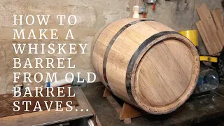 А whiskey barrel from old barrel staves | DIY | How to make a wooden barrel with your own hands