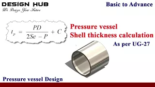 Pressure vessel shell thickness calculation as per ug 27- Part-4