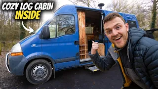 The Ultimate Log Cabin Van Conversion (transformed community minibus)