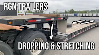 RGN Trailer Training. How to disconnect and stretch a RGN trailer