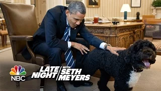 Seth Puts A Camera On Obama’s Dog Bo