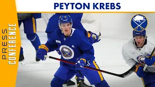 Forward, Peyton Krebs Ahead of Sabres Debut | Buffalo Sabres