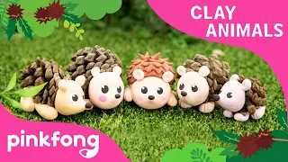 How to make a Hedgehog with Clay | Clay Animals | DIY | Animal Songs | Pinkfong Clay Time