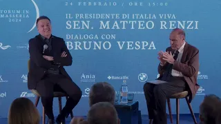 Matteo Renzi interviene al Forum in Masseria 2024 con Bruno Vespa | 24/02/2024