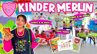 🌈 KINDER MERLIN🖍☀️ CONVIERTO MI CASA EN ESCUELITA 👩‍🏫|CONNY MERLIN