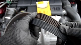 1.6 HDI TDCI - How to remove and replace auxiliary drivebelt Peugeot Citroen Ford