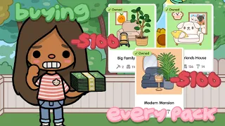I bought EVERY PACK in Toca World! *$100+ DOLLARS* 😬 | WITH VOICE | Toca Life World