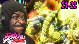 DIO'S STANDS TRUE POWER IS INSANLY BROKEN!! | Jojo Bizarre Adventure P3 S2 Episodes 21-22 REACTION!!