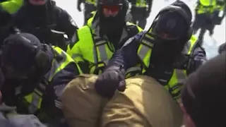 More than 100 protestors arrested in Canada