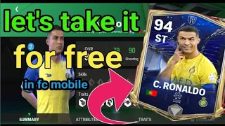 How To Get Ronaldo 95 Ovr For Free In Fc Mobile 24 ll toty l toty fc mobile