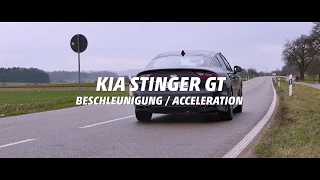 KIA Stinger GT Acceleration STOCK vs. RACECHIP (January 2018 on winter tires)