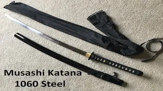 Musashi Hand forged 1060 carbon steel Katana (real hamon)