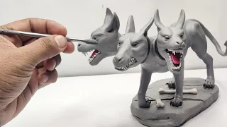 Sculpting Devil Dog with polymer Clay 👿