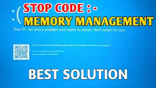 memory management error windows 10