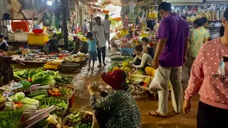 Morning Market in SiemReap Cambodia |Snacks |Plenty of Natural Food,Fish,Vegetables ,Fruits&More.