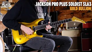 No Talking...Just Tones | Jackson Pro Plus Series Soloist SLA3 | Ebony - Gold Bullion