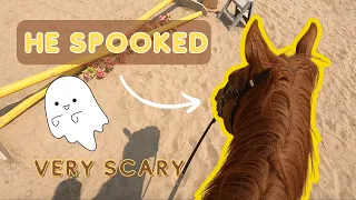 HORSE SPOOKS | GOPRO TACK UP AND RIDE WITH ME