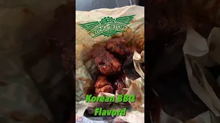 Trying Wing Stop KOREAN BBQ CHICKEN😳‼️ #shorts #koreanbbq #eating