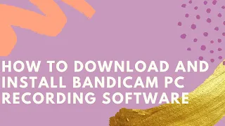 How to download and install bandicam pc recording software in Mian Waqas IT Channel