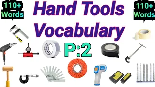 Hand Tools Vocabulary in English with Pictures |P:2| New Hand Tools Vocabulary words here in English