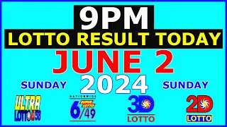 Lotto Result Today 9pm June 2 2024 (PCSO)