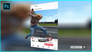 Instagram 3D Pop up Post | Photoshop tutorial