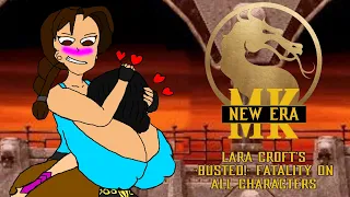 Lara Croft's "Busted!" Fatality on (Almost) All Characters - Mortal Kombat: New Era
