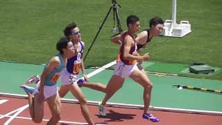 関東インカレ 男子1部800ｍ予選4組 西久保達也(早大)/上野(中大)  2019.5.25