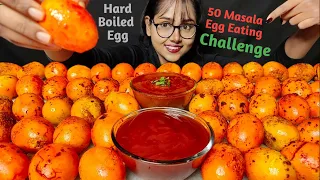 Eating 50 Masala Hard Boiled Egg | 50 Egg Eating challenge | Big Bites | Asmr Eating | Mukbang