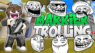 TROLLING with the BARRIER Fruit! (Blox Fruits) | TBRS