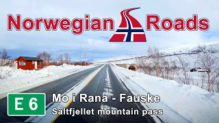 Driving E6 over Saltfjellet and the Arctic Circle - Mo i Rana to Fauske | Norwegian Roads 4K UHD