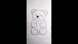 Как нарисовать мишку карандашом