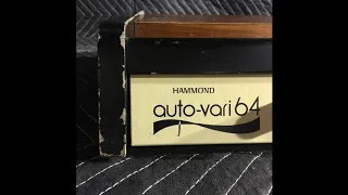 Hammond Auto-Vari 64 Demo