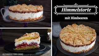 Himmelstorte mit Himbeeren