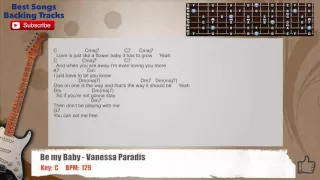 🎸 Be my Baby - Vanessa Paradis Guitar Backing Track with scale, chords and lyrics