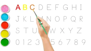 ABCD|learn alphabets and numbers|a to z and 0 to 9| p - 3