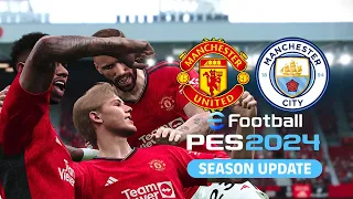 eFootball PES 2021 | MAN UNITED vs. MAN CITY (23/24) | FULL MATCH GAMEPLAY (NO COMMENTARY)