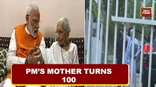 PM Modi Meets Mother Heeraben In Gandhinagar On Her 100th Birthday